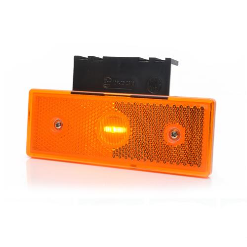 LED side marker light, orange with holder 12 / 24V